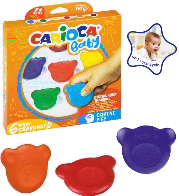 Carioca Misiaki BABY farveblyanter til børn 1+, 6 farver (42956)