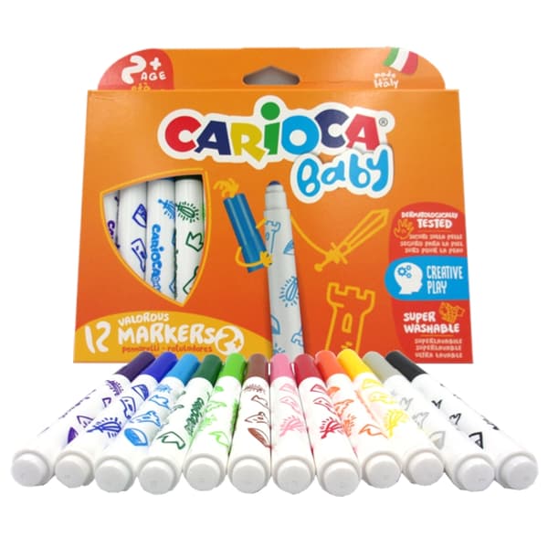 Carioca Maxi Point markører 12 farver Super Baby (42249)/(42814)