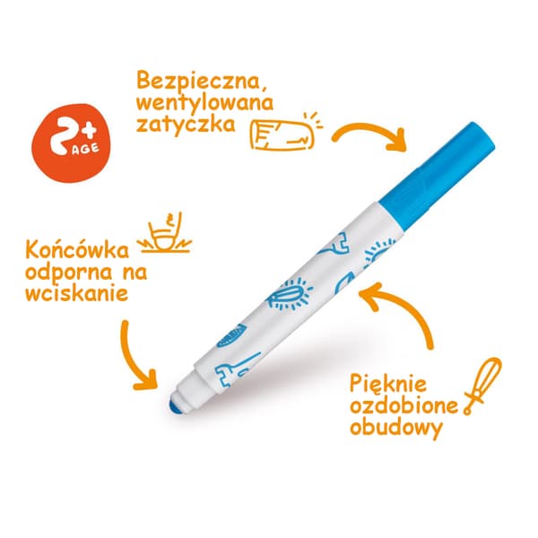 Carioca Maxi Point markører 12 farver Super Baby (42249)/(42814)