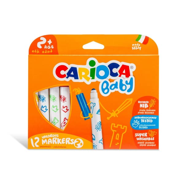 Carioca Maxi Point markører 12 farver Super Baby (42249)/(42814)
