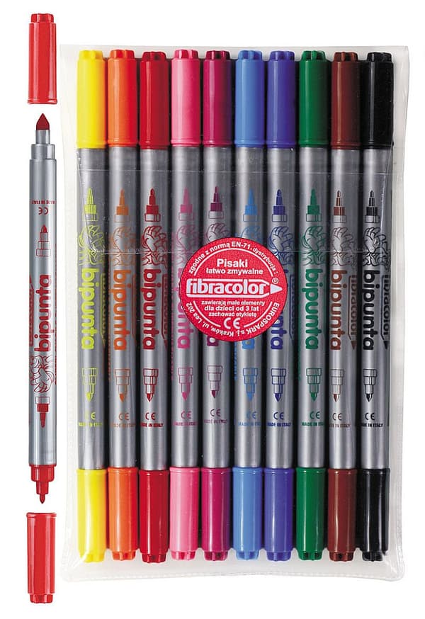 Fibracolor Bipunta tuscher /10stk/ Dobbeltsidet 584BP10E