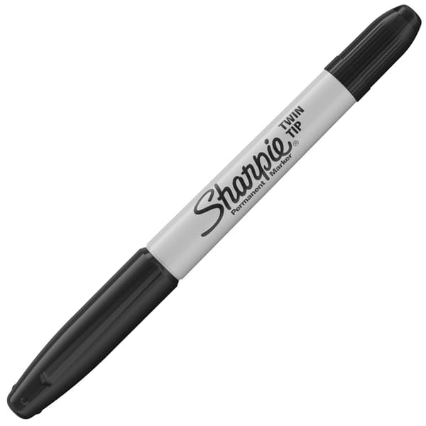 Sharpie dobbeltsidet 'Twin-Tip' sort plademarkør UF 0,5/F 1,0 mm S0811100