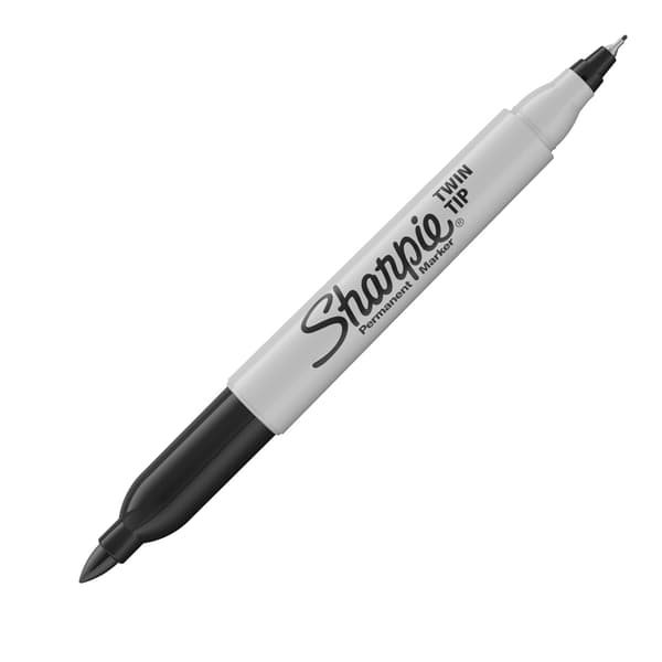 Sharpie dobbeltsidet 'Twin-Tip' sort plademarkør UF 0,5/F 1,0 mm S0811100