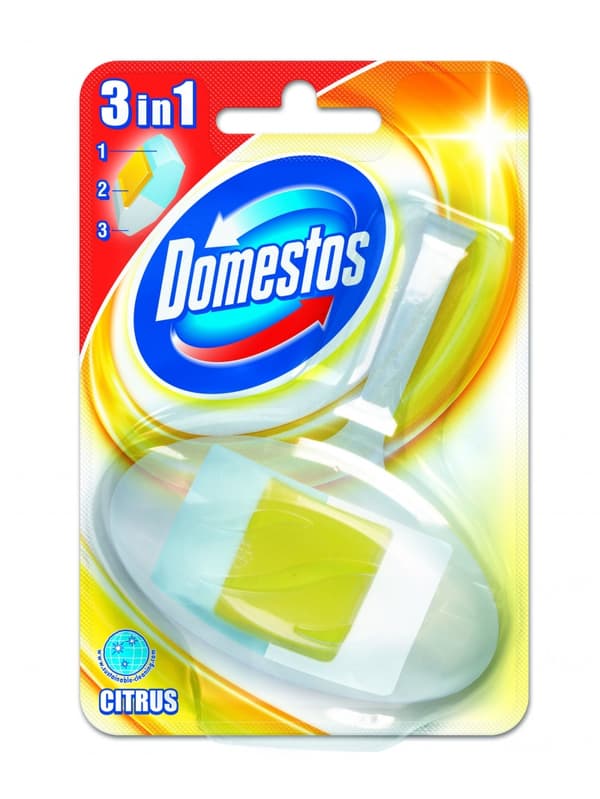 Domestos Citrus Toalettkub 40g + Korg