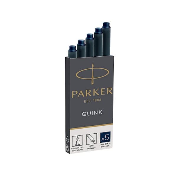 Parker bläckpatron lång /5 st/ svart-blå (marinblå) 1950385