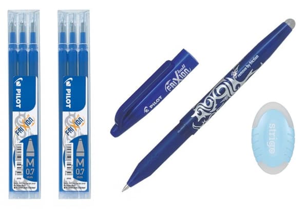 Pilot Frixion 0.7 Kuglepen Sæt Refills Strigo Eraser