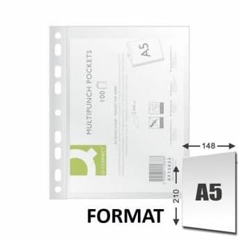 Herneen muotoinen A5 Q-Connect 100 kpl / 50 mic