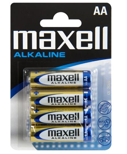 Alkaline batteri LR06 (AA) Maxell Shrink /4stk/