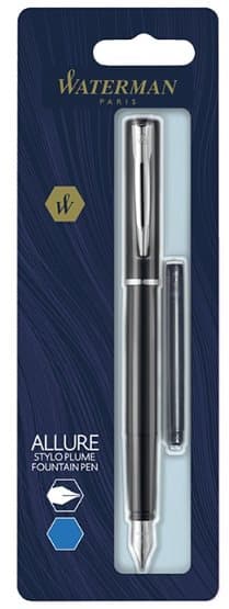 Waterman Allure Sort fyldepen med patron
