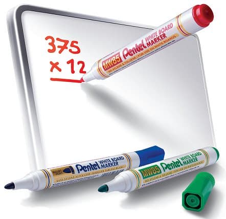 Pentel Dry Erase Markers Set med 4 färger MW85-4W