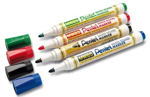 Pentel Dry Erase Markers Set med 4 färger MW85-4W