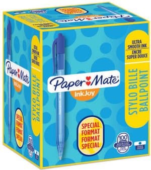 Paper-Mate Inkjoy 100 Blå Automatisk Kuglepen 100 stk