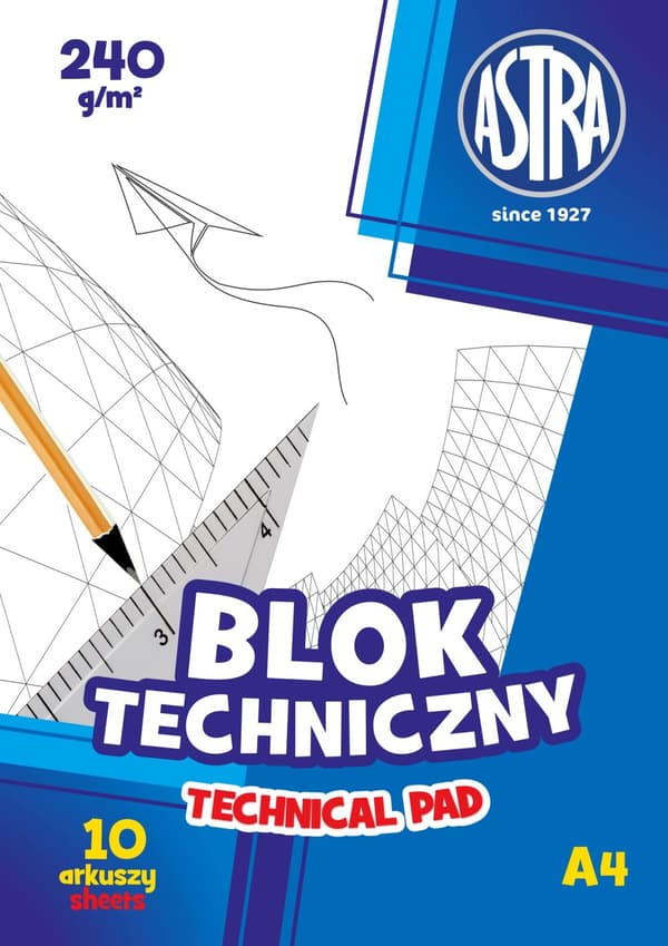 Teknisk blok A4 240g Astra 106119006