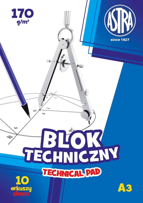 Teknisk blok A3 170g Astra 106119005
