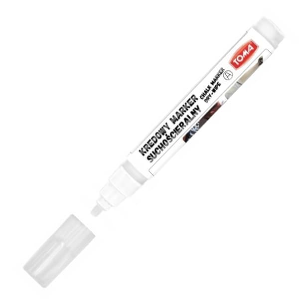 Toma Chalk Marker 296 White Dry Erase 26901
