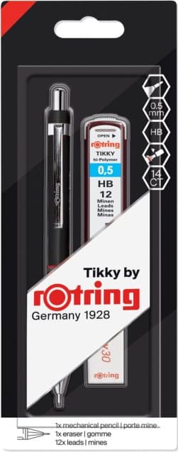 Sæt med Rotring Tikky 0,5 Mekanisk blyant + 0,5 HB grafit
