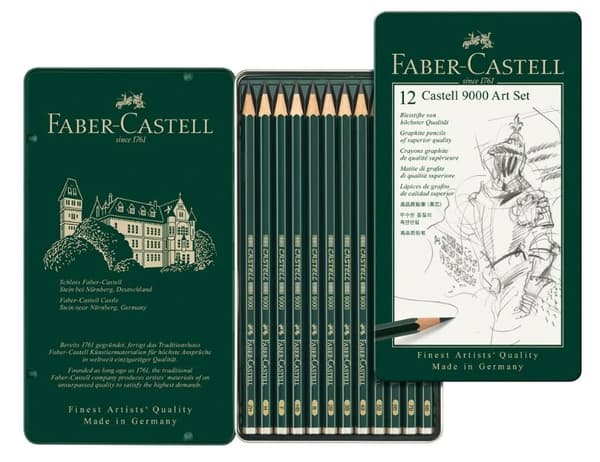 Faber-Castell 9000 Art Pencil 12stk Metalemballage 119065FC