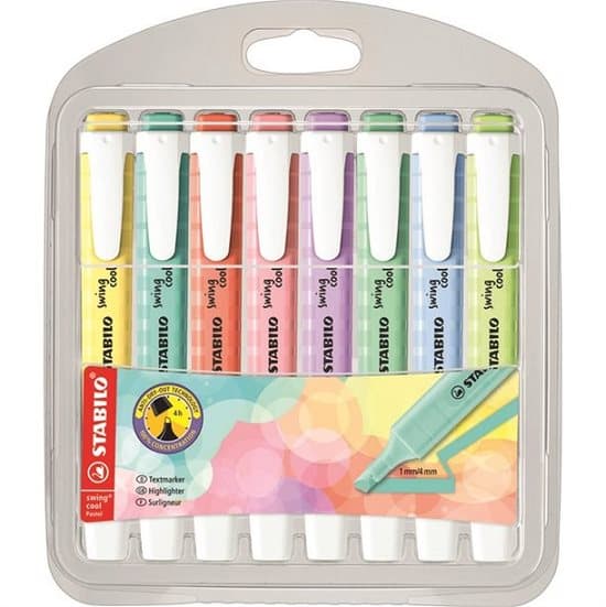 Stabilo Swing Cool Pastel Highlighter Sæt / 8 stk / 275/8-08-1