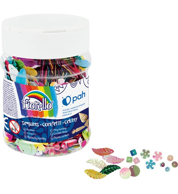 Pailletter konfetti GR-C70-M mix Fiorello krukke 70g