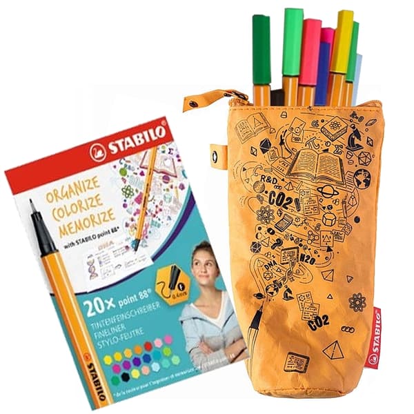 Stabilo Point 88 Fineliner 20 farver i Øko-penalhus 8820-41