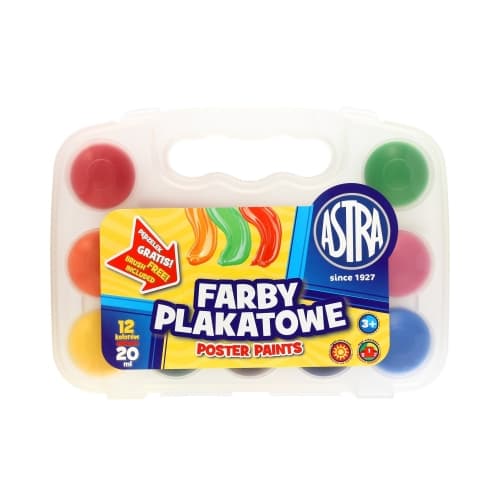 Astra plakat maler 12 farver i et etui 301117002