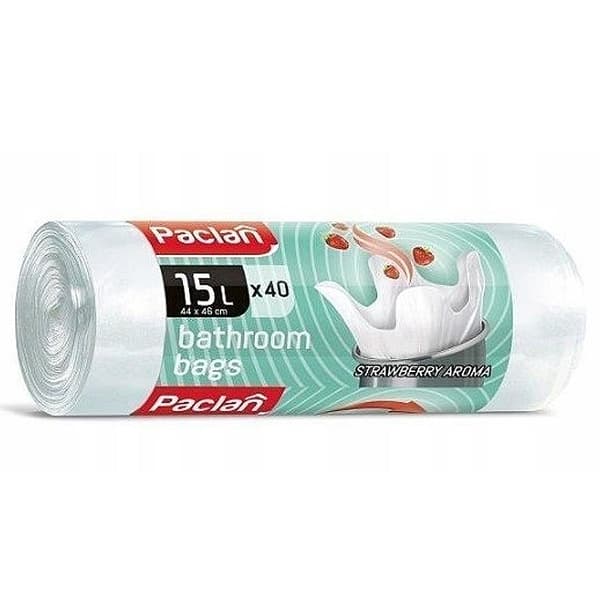 Roskapussit 15L A40 Kpl. Kylpyhuoneeseen tuoksuva Paclan White