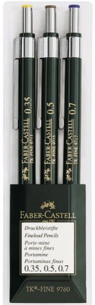 Faber-Castell Mekaniske blyanter 3 stk. 0,35/0,5/0,7 mm 136030