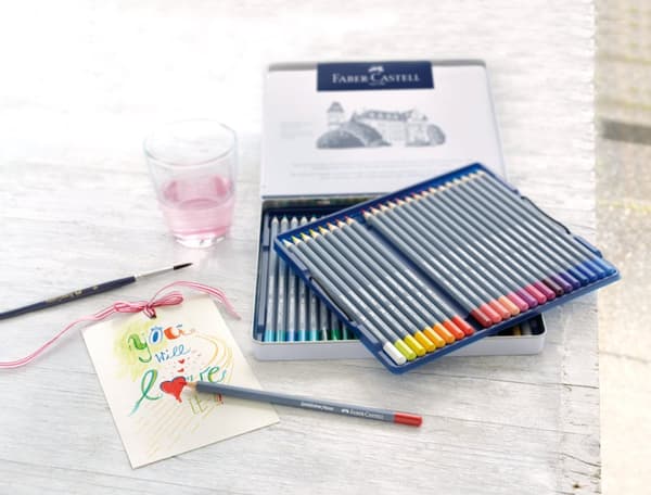Faber-Castell Goldfaber Aqua Akvarellpennor 24 färger Metallförpackning 114624 FC