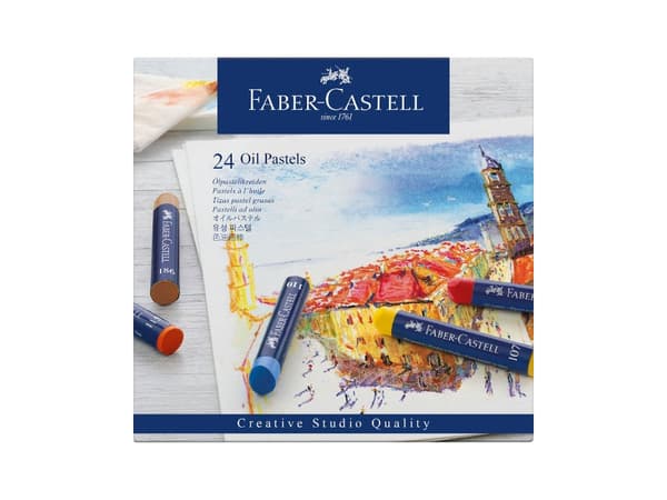 Oliepastellfarver Farveblyanter Faber-Castell CREATIVE STUDIO 24 FARVER EMBALLAGE KARTON 127024 FC