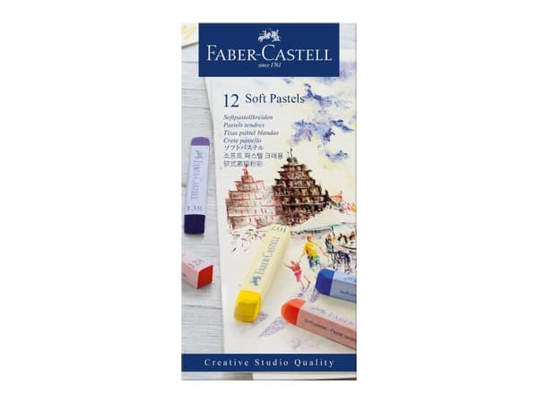 Kritor torra pasteller Faber-Castell CREATIVE STUDIO 12 FÄRGER FÖRPACKNING KARTONG 128312FC