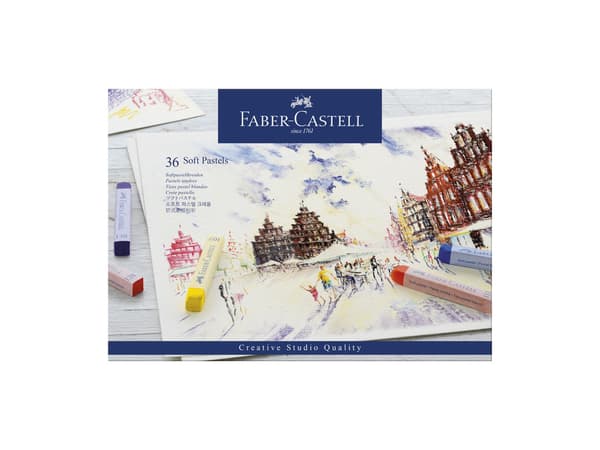 Kritor torra pasteller Faber-Castell CREATIVE STUDIO 36 FÄRGER FÖRPACKNING KARTONG 128336FC