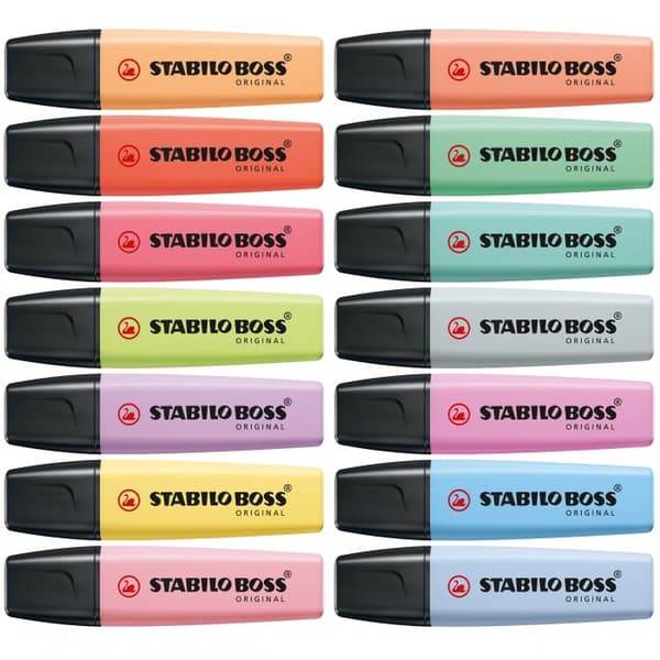 Stabilo Boss Highlighters pasteller 15 farver 7015-02-5