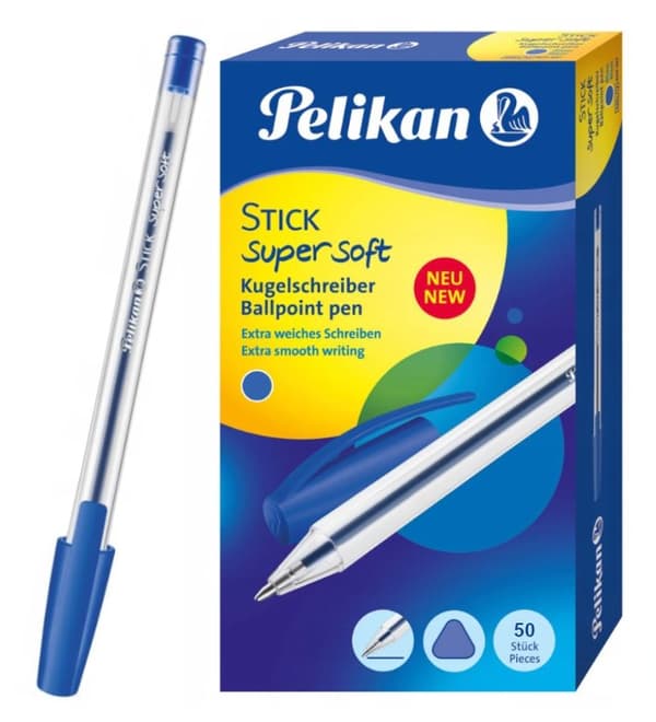 Pelikan Stick Super Soft blå kulspetspenna /50st/