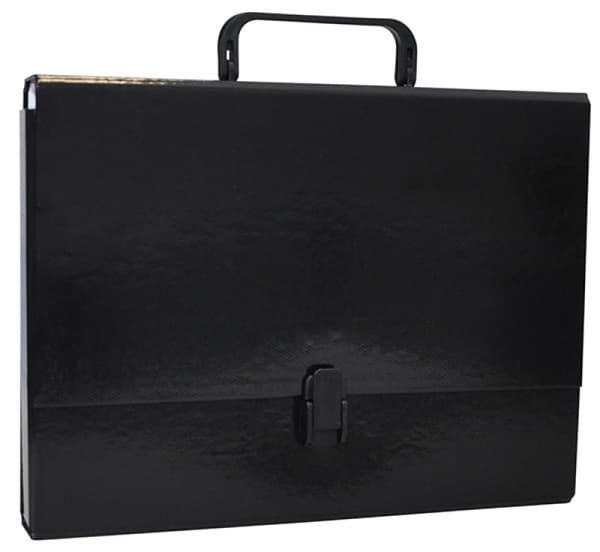Kansiolaatikko kahvalla Lukittava musta A4/5cm Toimistotuotteet 21187811-05