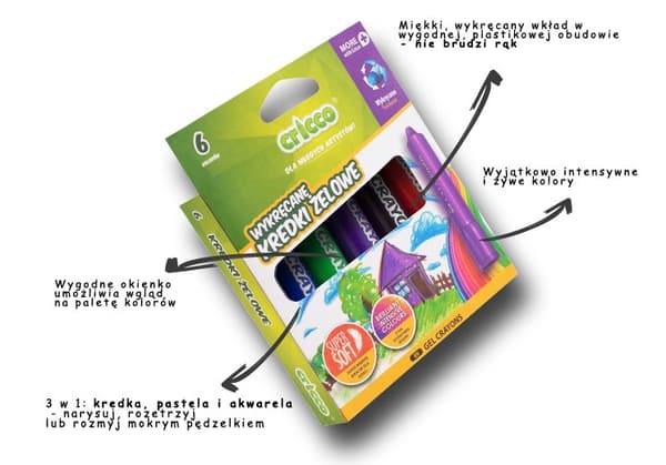 Twist Cricco Gel Pennor 6 Färger Fodral CR351K6