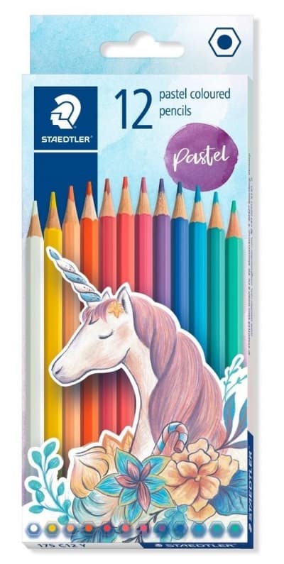 Sekskantede Pastelblyanter /12 col/ Staedtler S175C12Y