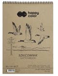 Miniatyrbillede 1 af 2: Skitsebog Spiralfugle A4 Hvid 80 ark 80/90 g Happy Color HA-3809-2030-P80
