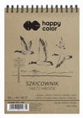 Miniatyrbillede 1 af 2: Skitsebog Spiralfugle A6 Hvid 80 ark 80/90g Happy Color HA-3809-1015-p80