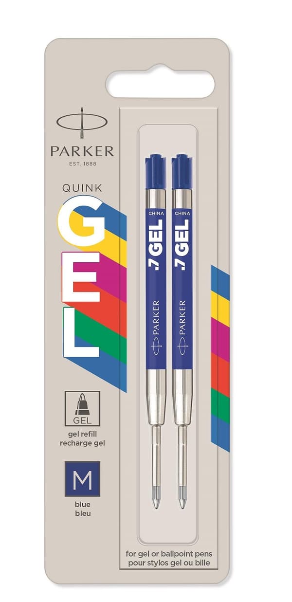 Parker Gel M Blue Kuglepen Refill /2stk/