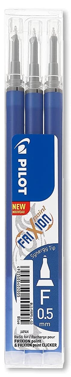 Pilot Frixion Pen 0,5 Blue + 2x Frixion Refills 0,5 Blue /3kpl/