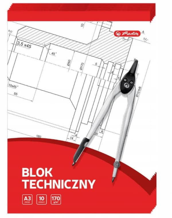 Tekninen Block A3/10 Sheets Herlitz 170g 9583634