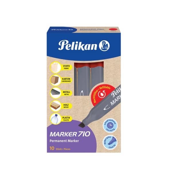 Pelikan 710 Red Bevel Permanent Marker