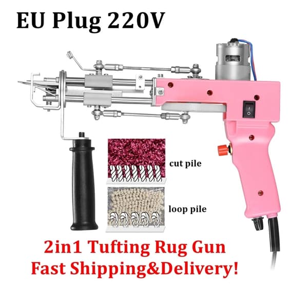 Elektrisk Tufting Pistol, Klippet & Løkke Pile, 220V,220V-a