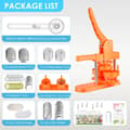 Miniatyrbild 2 av 2: Badgemaskin för knappar, 300 set ingår, ergonomisk design,orange