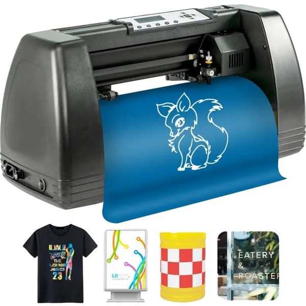 375 mm Skärplotter, Max Skärhastighet 32 tum/sek, Max Matbredd 14", Kompatibel med Roland-blad