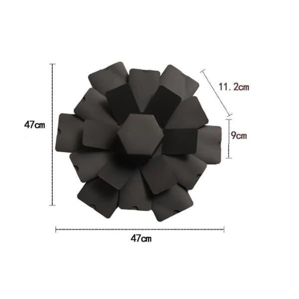 Hexagon Överraskningslåda, DIY Fotoalbum, Rymlig 47 cm Design,svart