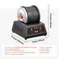 Miniatyrbillede 2 af 2: Rock Tumbler Maskine, Direkte-Drevet Motor, 9-Hastigheds Kontrol,4 kg metal