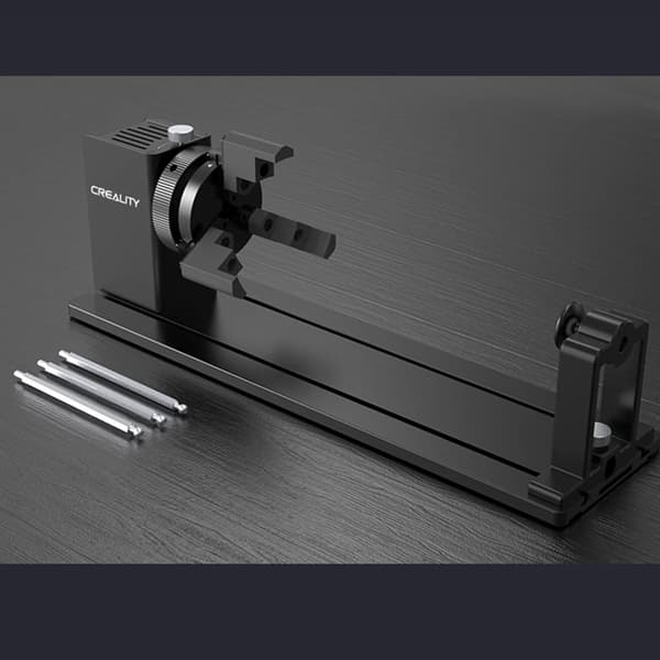 Creality Rotary Kit, Alsidig støtte til cylindriske genstande, Nem justerbarhed,sort
