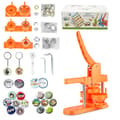 Miniatyrbillede 2 af 2: Knapmærke Maskine Kit, Cirkel Skærer, DIY Knapmærke Pin Maker, 300 stk,Appelsin