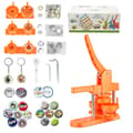 Miniatyrbillede 1 af 2: Knapmærke Maskine Kit, Cirkel Skærer, DIY Knapmærke Pin Maker, 300 stk,Appelsin